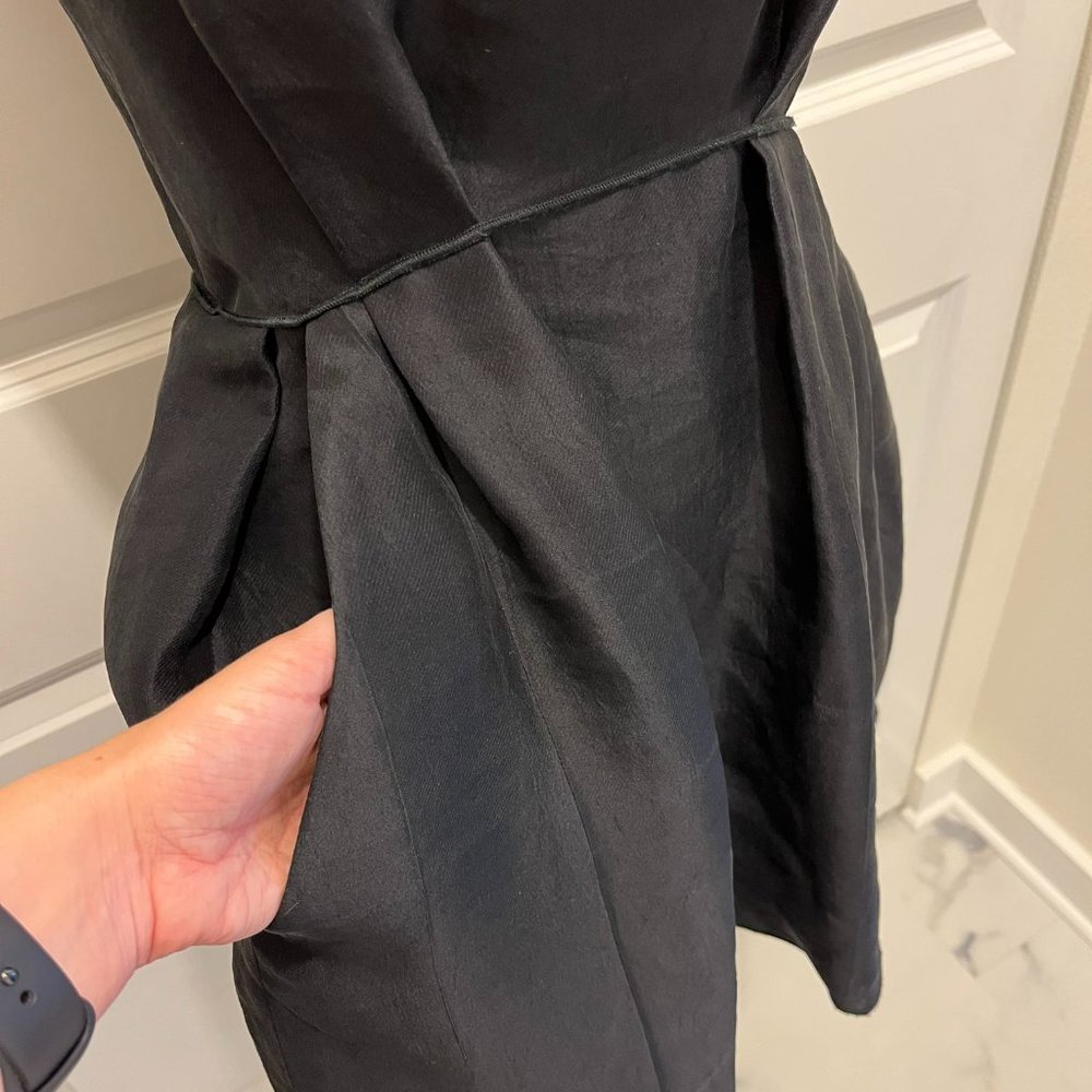 Ter et Bantine Black Dress with Pockets in 100% Silk - Picture 10 of 16